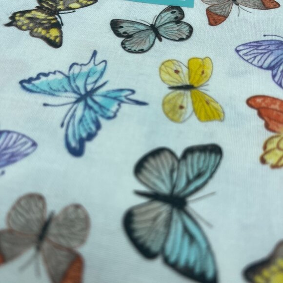Waverly Fabric Fat Quarters Butterflies Teal Gray Cotton - Picture 6 of 7